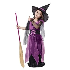 Amurleopard Children Kids Halloween Costume Witch 1 M