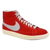 Nike Blazer Mid Premium Suede 538282 601 Mens Laced Suede Trainers Red Grey - 8½