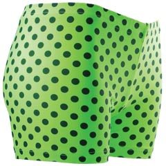 Gem Sports Green/Black Polka Dot Sublimated Compression Volleyball Shorts