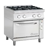 4 Flammen Gasherd mit Elektro-Umluftbackofen 1/1 GN