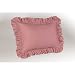 Poly/Cotton Ruffled Pillow Sham, Standard, Rose