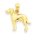 14k Gold Greyhound Dog Pendant