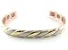 tendonitis43 - Gold Satin Silver Twist Copper Pain Magnetic Bracelet