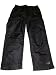 Mens Snowboard pants, front zip with button closure, belt loops, elastic at sides of waist. 
Small-Waist measures 31 inches, inseam 30.5 inches. 
Medium-Waist measures 34 inches, inseam measures 31.5 inches
Large- Waist measures 36 inches, inseam measures 32 inches.
X-Large-Waist measures 38 inches, inseam measures 32.75 inches. 
2XL- Waist measures 41 inches, inseam measures 32 inches 
3XL- Waist measures 44.5 inches, inseam measures 32 inches 
4XL- Waist measures 48 inches, inseam measures 33.25 inches.