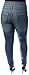 Eunina Women's Plus Size High Waisted Stretch Skinny Jeans Dark Blue