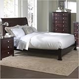 Bundle-17 Murray Hill Low Profile Sleigh Bedroom Set in Hand Rubbed Merlot  ....
