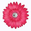Large Gerber Daisy Flower Hair Clip Bow with Crystal Center for Infant Baby Toddler to Youth Girl-