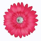 Large Gerber Daisy Flower Hair Clip Bow with Crystal Center for Infant Baby Toddler to Youth Girl- Many Colors Available