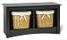 Sonoma Twin Cubbie Bench (Small) in Black Finish By Prepac Furniture