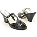 TARYN ROSE Delinda Black Heels Slides Shoes Womens 7.5