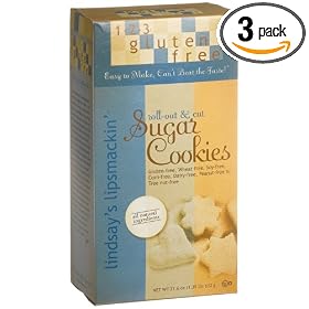 123 Gluten Free Lindsay's Lipsmackin' Sugar Cookie Mix, 21.6-Ounce Boxes (Pack of 3)