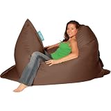 BAZAAR BAG � - Giant Beanbag BROWN - Indoor & Outdoor Bean Bag - MASSIVE 180x140cm - GREAT for Garden