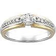 14K Two-Tone Gold Diamond Engagement Ring - 0.50 Ct.