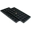2 Black 32 Slot Travel Jewelry Charm Earring Display Tray Inserts