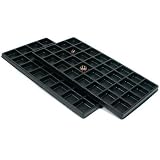 41FX0PwivtL. SL160  2 Black 32 Slot Travel Jewelry Charm Earring Display Tray Inserts