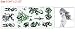 Rosallini Noctilucent Black Temporary Tattoos Skin Decoration