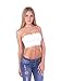 Hollywood Star Fashion Women's Lining Tube Crop Stretch Layer Lace Bandeau Top