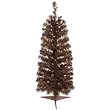 3' Pre-Lit Sparkling Chocolate Brown Artificial Christmas Tree - Clear Lights