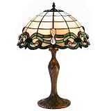 Amber Ornate Tiffany-Style Table Lamp - 22x12