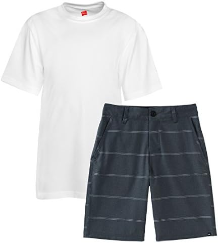 Boy's Bundle - 2 items: Quiksilver Amphibian Short and Hanes Cool DRI T-Shirt