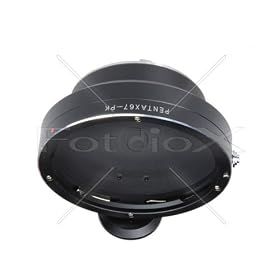 Fotodiox Pro Lens Mount Adapter, Pentax 6x7,67 Lens to Pentax K (PK) Mount Camera