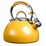  : KitchenAid Gourmet Essentials 2 Quart Porcelain Tea Kettle,  Mustard