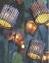 Bamboo Tiki String Lights Set of 10 Dark Bamboo