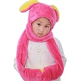 YOGLY ベビー キッズ 子供用 防寒ニット キャップかわいい 帽子マフラー手袋一体 ベビー キッズ 赤ちゃん 子供セーター帽子 子供 用 かわいい 防寒 赤ちゃんニット帽誕生日 出産祝い 記念写真