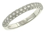 3 Sided Pave Diamond Wedding Band Diamond .70cttw