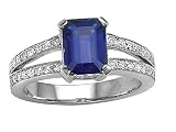 0.35 cts Sapphire Ring - 14kt White or Yellow Gold LIFETIME WARRANTEE