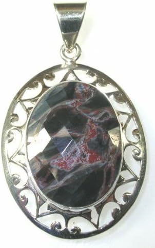 Oval Faceted Pietersite Sterling Silver Pendant