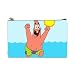 Cosmetic Bag (Makeup Bag) Medium (2-Sided) of Spongebob Squarepants Patrick Star Running on Beach (Sponge Bob Square Pants)