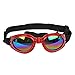 QUMY Dog Sunglasses Dog Goggles for Medium Large Breed Dogs, Wind Dust Fog Protection Eye Wear Pet Glasses with Adjustable Strap for Motorcycle Car Driving Bike Riding Hiking Swimming Over 15lbs Red