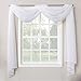 Decotex 1 Piece Sheer Voile Home Decor Fully Hemmed Scarf Valance Swag Topper (54