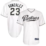 Adrian Gonzalez Jersey: Adult 2010 Majestic Home White Replica #23 San Diego Padres Jersey