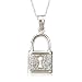 .16 cttw 14k White Gold Diamond Lock Pendant $169 Shipped