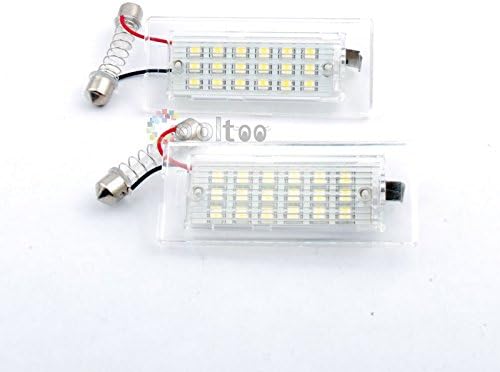 GOBGOD Error Free 2X 18SMD LED LICENSE PLATE LIGHT Lamp Bulb For BMW X5 E53 X3 E83 - white