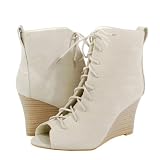 Kaju01 Lace Up Wedge Ankle Boots BEIGE 41FXN3XYDDL. SL160 Kaju01 Lace Up Wedge Ankle Boots BEIGE