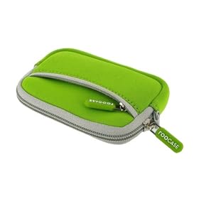 rooCASE Neoprene Sleeve (Neon Green) Carrying Case for Canon PowerShot Digital Camera ELPH 110 HS 320 HS 520 HS D20