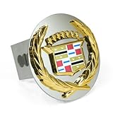 Cadillac Classic Logo Gold Logo Tow Hitch Cover Plug