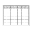 Chart Calendar Horizontal White