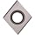 Sandvik Coromant T-MAX SCREW CLAMP  Carbide Milling Insert, 009370 Style, Diamond, H13A Grade, Uncoated, 009370R9,0.187" Thick, 0.027" Corner Radius (Pack of 10)