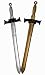 Plastic Play Knights Broad Sword 66cm - Gold/Silver - Set Of 2_s-1
