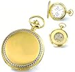 Pocket Watch - Charles Hubert Chrome & 14k Gold Plated Open Back Pocket Watch