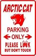 ARCTIC CAT PARKING sign * street watercraft