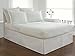 Fresh Ideas Bedding Tailored Bedskirt, Classic 14” Drop Length, Pleated Styling, Full, White