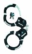 Master Lock Schloss im Handschellen-Design Street Cuff (1 Kettenglied) , schwarz, High-tech ABS beschichtet