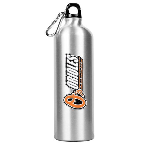 MLB Baltimore Orioles 34oz Silver Aluminum Water Bottle