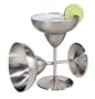 Oggi 12-Ounce Stainless Steel Margarita Goblets, Set of 2