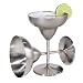 Oggi 12-Ounce Stainless Steel Margarita Goblets, Set of 2